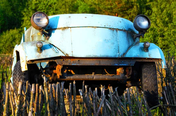 Soviet Blue Wheelchair Car — Stock Photo, Image