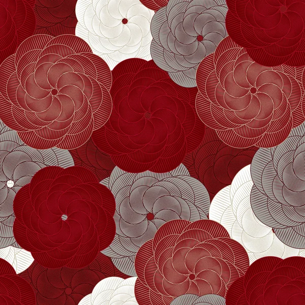 Vector Naadloze Bloem Patroon Prachtige Bloemen Achtergrond Rose Patroon Boekomslag — Stockvector