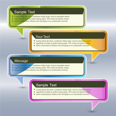 Soyut Tasarım konuşma kabarcık-vektör illüstrasyon