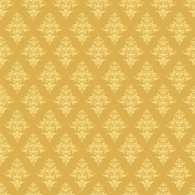 Lüks dikişsiz altın çiçek duvar kağıdı, tasarım için Vektör desen