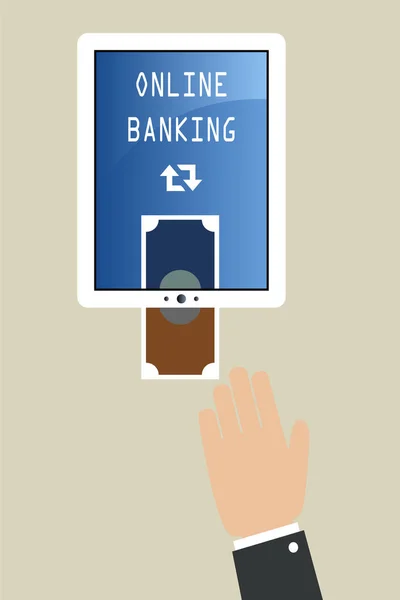 Infographic Online Bankieren Vector Illustratie — Stockvector