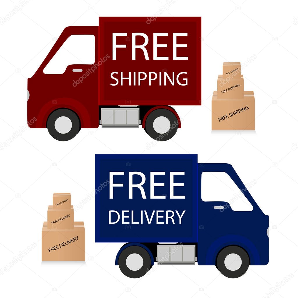 Free delivery, free shipping labels-Vector