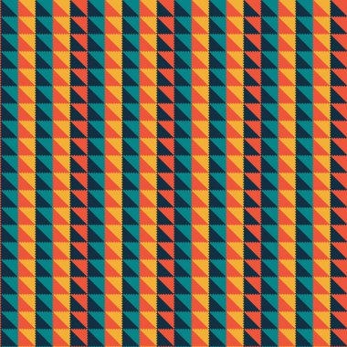 çizgili ve üçgen soyut arka plan ile geometrik Dikişsiz desen, geometrik arka plan, Zig Zag oklar renkli desen, Op Art ok desen vektör-vektör