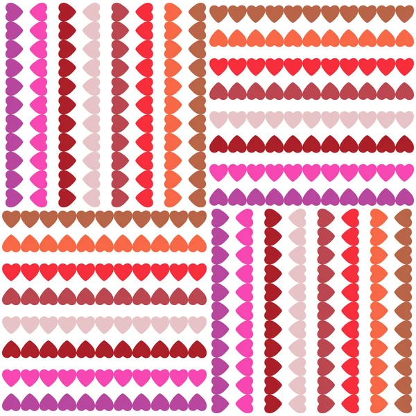 Vector Pattern Background Hearts — Stock Vector