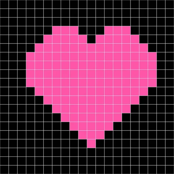 Vektorový Vektor Srdeční Mozaikový Růžový Srdeční Vzor — Stockový vektor