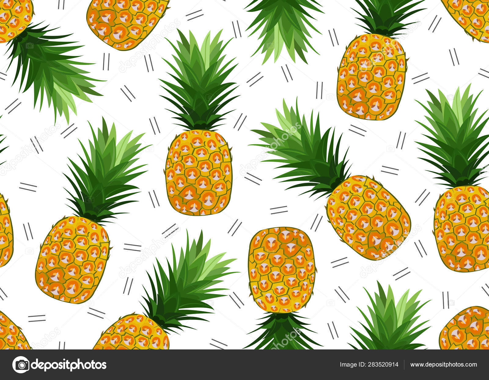 Abacaxi Sem Costura Padrão Fundo Branco Fundo Verão Ananas Frutas Vetor de  ©tatajantra 283520914, image size:1600x1243