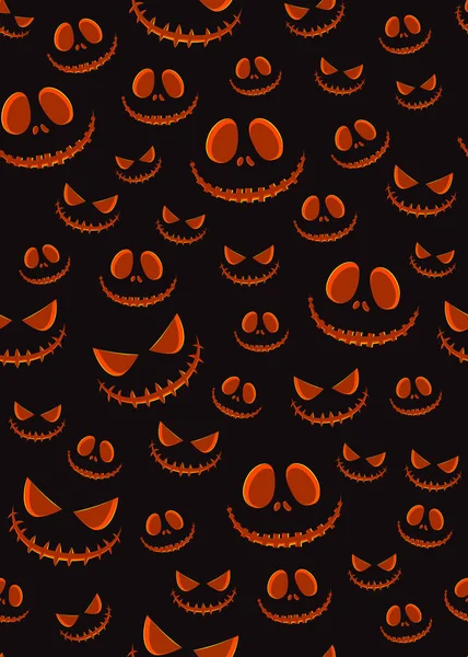 Halloween Horreur Citrouille Jack Lanterne Motif Sans Couture Sur Fond — Image vectorielle