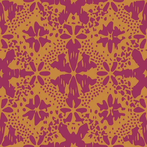 Seamless Abstract Flower Vector Pattern Artwork — Stock Vector