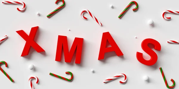 Feliz Natal Feliz Ano Novo Letras Vermelhas Xmas Com Decoração — Fotografia de Stock