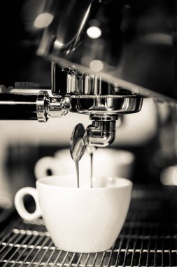 espresso kahve makinesi kahve makinesi kahve dükkanında kafede vurdu