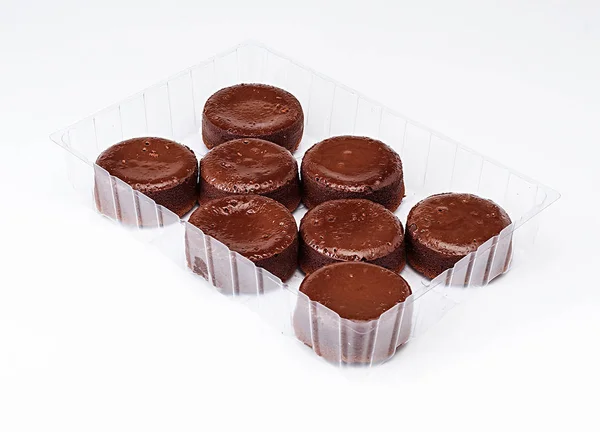Schokoladenfondant Kuchen Heißer Schokoladenpudding — Stockfoto