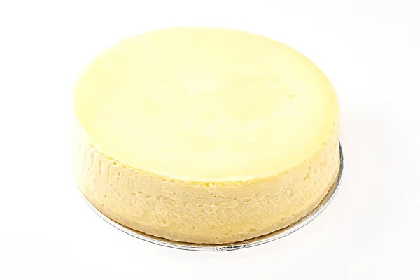 Νόστιμα Cheesecake Άσπρο Φόντο — Φωτογραφία Αρχείου