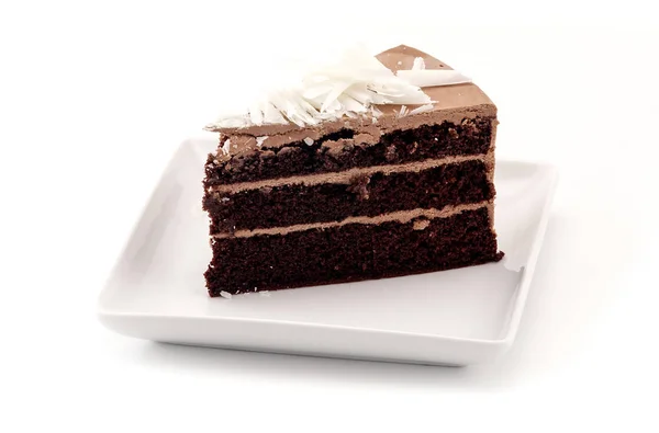 Νόστιμα Κέικ Σοκολάτας Γλυκό Σοκολάτας Κέικ Φέτας — Φωτογραφία Αρχείου