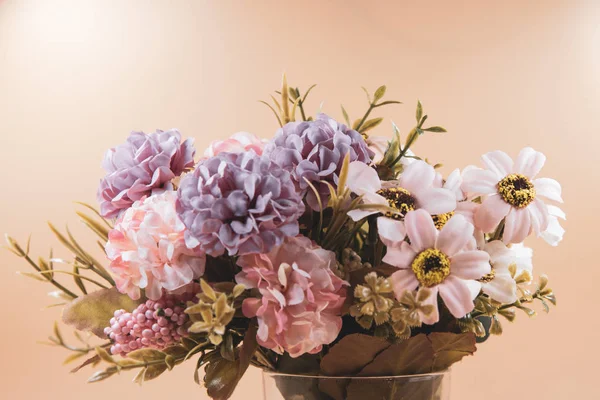 Artificial Flower Bouquet Decoration Copy Space Background — Stock Photo, Image