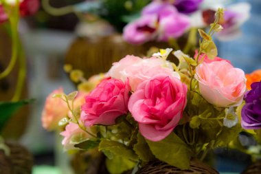 Plastik güller çiçek arka plan