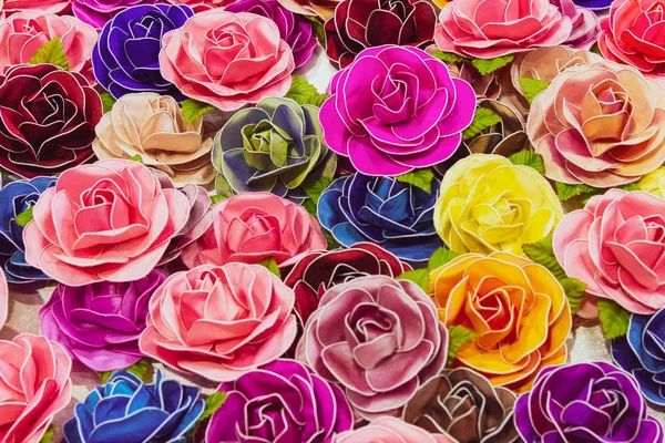 Silk Roses Flowers Background Stock Picture