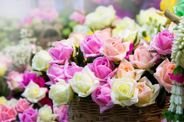 Yapay çiçek, yapay Pastel gül çiçek güzel gül