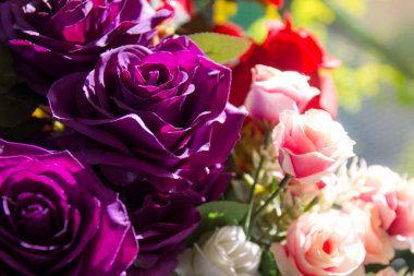 Yapay çiçek, yapay Pastel gül çiçek güzel gül