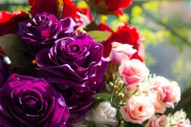 Yapay çiçek, yapay Pastel gül çiçek güzel gül