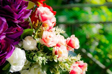 Yapay çiçek, yapay Pastel gül çiçek güzel gül