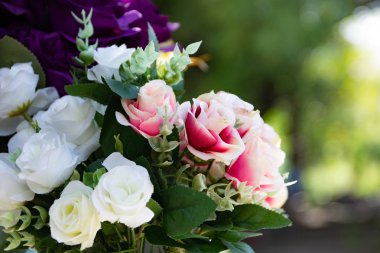 Yapay çiçek, yapay Pastel gül çiçek güzel gül