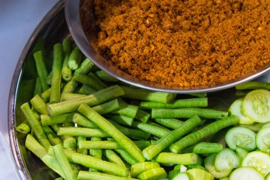 Tay chili yapıştırın, sokak gıda, geleneksel Sicilya Biber Salçası