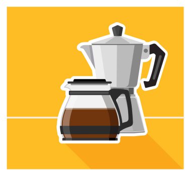 Vektör kahve afişi, kahve tasarımı vektör çizimi