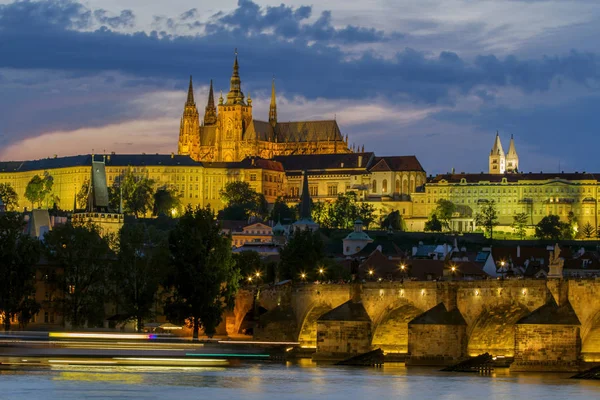 Vista Panorâmica Sobre Cidade Velha Castelo Praga Saint Vitus Cathedra — Fotografia de Stock