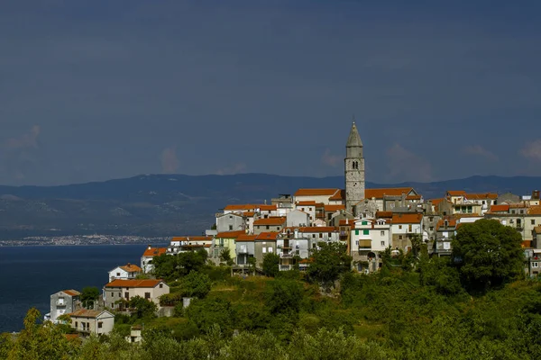 Zomer Zeegezicht Van Gemeente Vrbnik Het Eiland Krk Adriatische Zee — Stockfoto