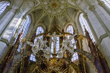 KLADRUBY, CZECH REPUBLIC. On 13, October 2018. Interior decoration church , monastery of Benedictines in Kladruby. The Abbey of Kladruby. Interior view. Europe. European travel./
