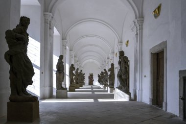 Kladruby, Çek Cumhuriyeti. 13, Ekim 2018. İç dekorasyon Benedictines Kladruby içinde kilise, manastır. Kladruby Manastırı. İç görünüm. Avrupa. Avrupa seyahat.