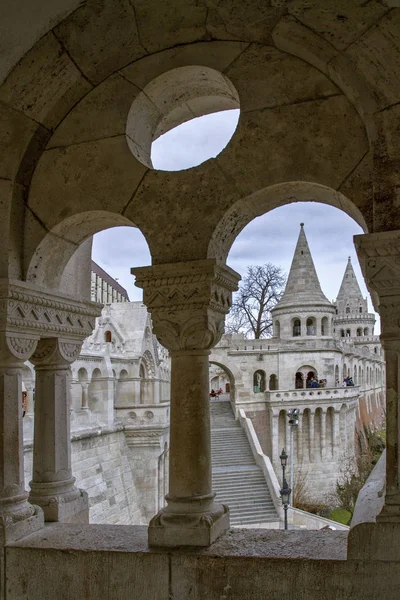 Budapeşte Macaristan Martha 2019 Üzerinde Budapeşte Deki Balıkçı Kalesi Bakın — Stok fotoğraf