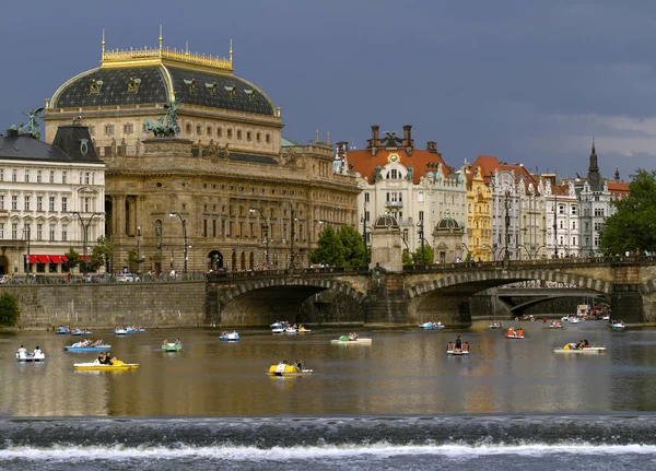 Praga República Checa Junio 2019 Ver Hermoso Teatro Nacional Praga — Foto de Stock