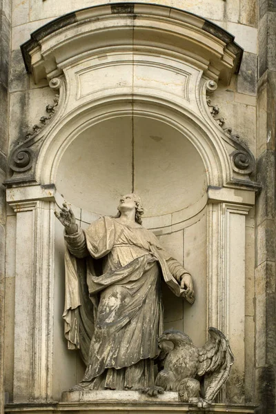 Escultura Centro Histórico Dresde Alemania Sajonia Europa —  Fotos de Stock
