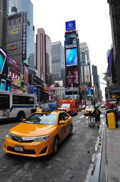 Taxi Sur Rue New York — Photo