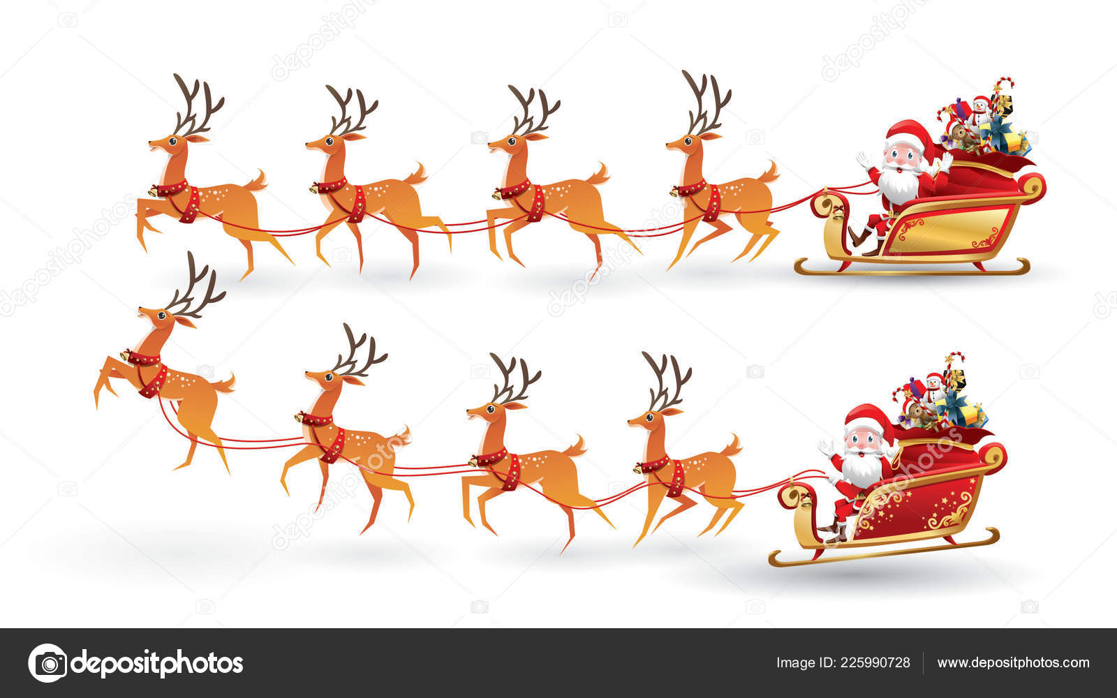 christmas santa claus sleigh