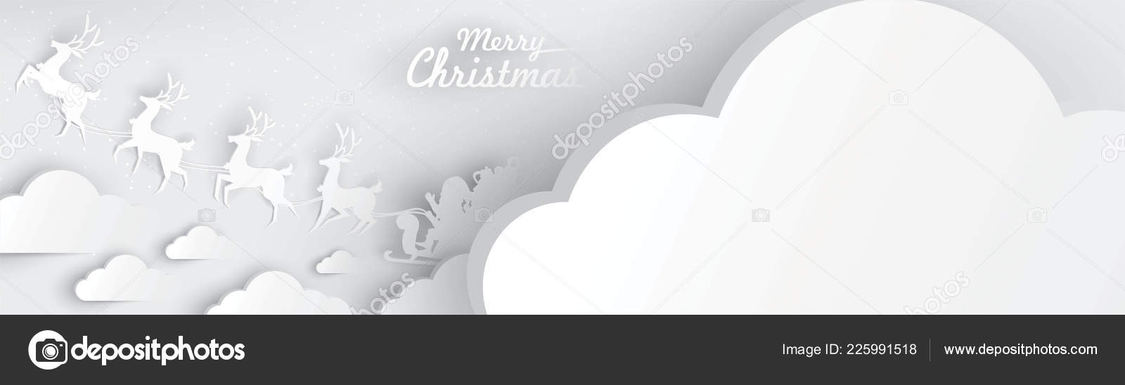 Joyeux Noel Bonne Annee Illustration Pere Noel Sur Ciel Avec Image Vectorielle Par Vavectors C Illustration