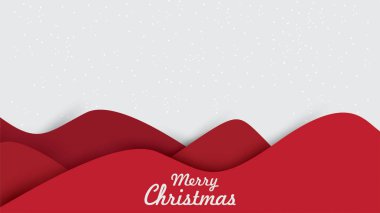 Mutlu Noeller ve mutlu yeni yıl. Noel Baba Ren geyiği kızağı ve çanta, hediye, kağıt sanat ve dijital el sanatları tarzı ile gökyüzü üzerinde gösterimi