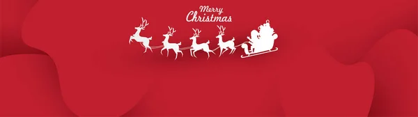 Weihnachtsgrußkarte Hintergrund Design Mit Stilisierten Rentieren Papierkunst Und Flüssiger Form — Stockvektor