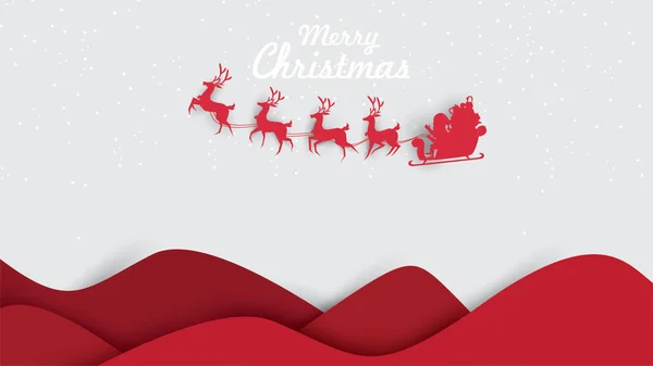 Frohe Weihnachten Und Ein Gutes Neues Jahr Illustration Des Weihnachtsmannes — Stockvektor