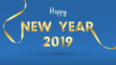 2019 mutlu yeni yıl arka plan mevsimlik el ilanları ve havai fişek ile tebrik kartı veya davetiye arka plan için. basit modern ve stilize vektör