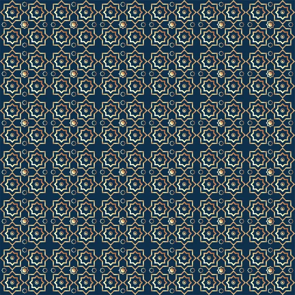 アラビア語のシームレスな幾何学的なパターン 東飾り インドの髪飾り ペルシャのモチーフ パターン 無限のテクスチャは パターンの塗りつぶし Web ページの背景に使用できます イスラムのパターン — ストックベクタ