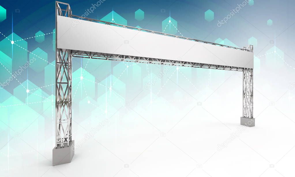 Gate exhibition rigging entrance. modern mock up