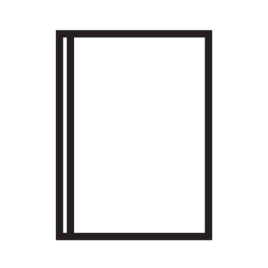 Not defteri simgesi, anahat siyah ve beyaz