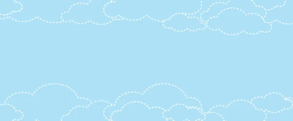 Векторный Абстрактный Облачный Фон Текста Пустом Фоне Копирования Пространства Забавным — стоковый вектор