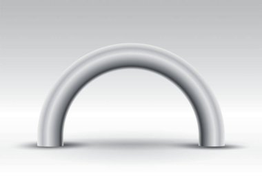 Tüp kemer 3d giriş kapısı sergi vektör izole arka plan üzerinde modern tarzı ile düzenlenebilir