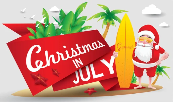 Jul Juni Juli Augusti För Affisch Marknadsföring Reklam Sommarrea Gratulationskort — Stock vektor