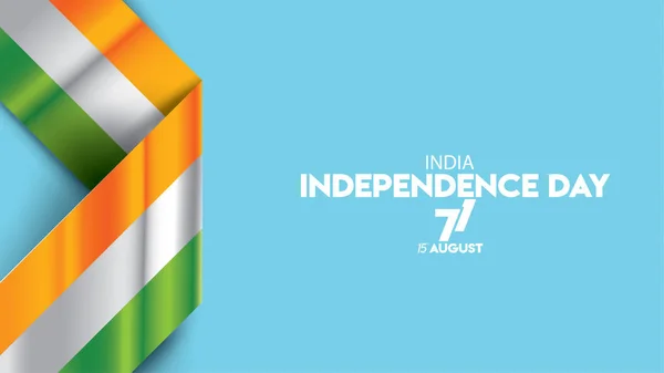 Realistische Illustration Indien Flagge Schwenkend Für Hintergrunddesign Tag Der Unabhängigkeit — Stockvektor