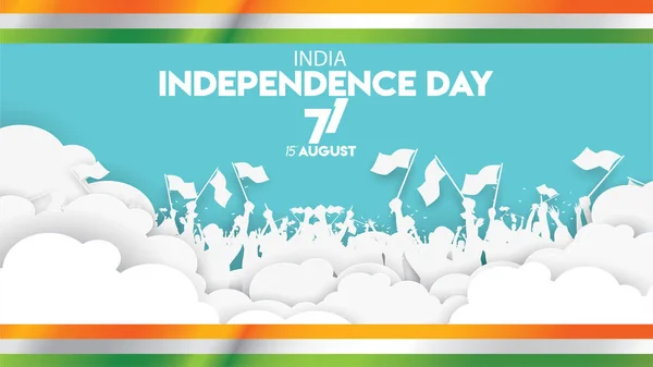 Vektor Illustration Des August Indien Glücklicher Unabhängigkeitstag Jahre Freiheit Der — Stockvektor