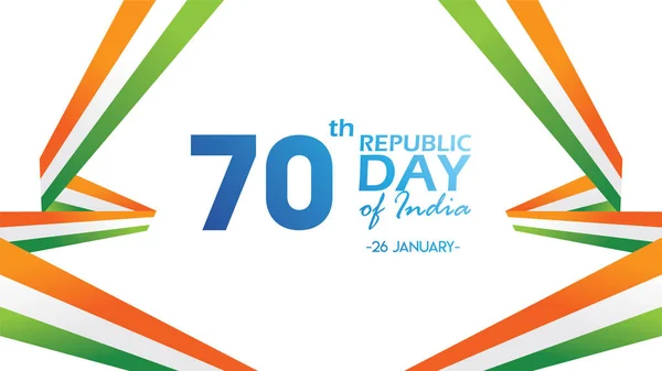 Creative Poster Banner Flyer Republic Day India January Celebration Modern — Stock Vector